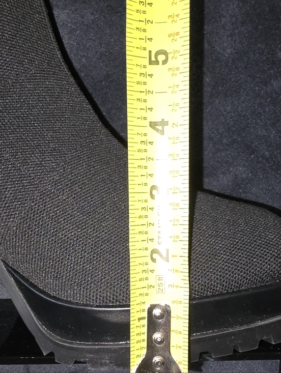 NWOT- Black Sock Boot Ankle With A Block Heel - Picture 9 of 10